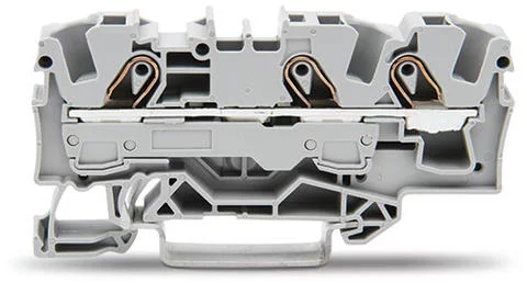 2006-1305 - 3-conductor through terminal block; 6 mm²; suitable for Ex e II applications; side and center marking; for DIN-rail 35 x 15 and 35 x 7.5; Push-in CAGE CLAMP®; 6,00 mm²; black