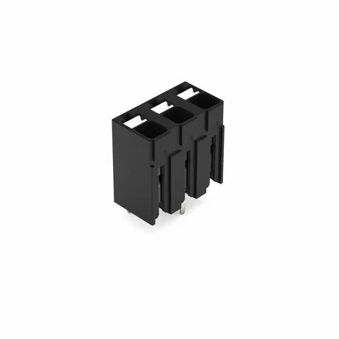2086-3123 - THR PCB terminal block; push-button; 1.5 mm²; Pin spacing 5 mm; 3-pole; Push-in CAGE CLAMP®; 1,50 mm²; black