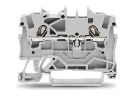 2001-1201 - TOPJOB®S feedthrough terminal block; rail mount; 2-conductor; 4.2 mm wide; gray