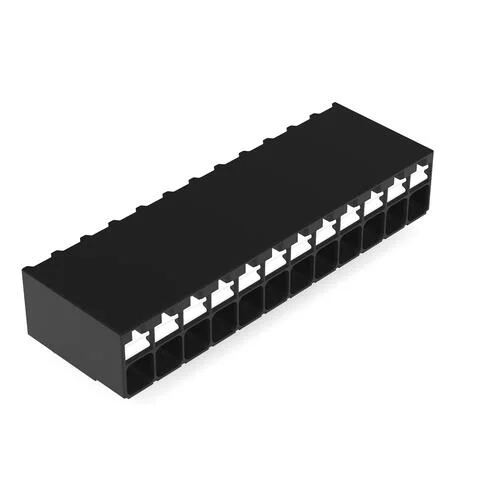 2086-1232 - THR PCB terminal block; push-button; 1.5 mm²; Pin spacing 3.5 mm; 12-pole; Push-in CAGE CLAMP®; 1,50 mm²; black