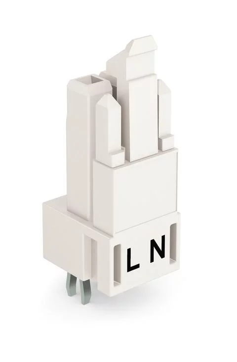 890-822 - Socket for PCBs; straight; 2-pole; Cod. A; white 890-822 - Socket for PCBs; straight; 2-pole; Cod. A; white