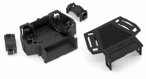 770-503/032-000 - Strain relief housing; 3-pole; with locking clip; for 2 cables; 8.0 … 11.5 mm; 55 mm; black 770-503/032-000 - Strain relief housing; 3-pole; with locking clip; for 2 cables; 8.0 … 11.5 mm; 55 mm; black