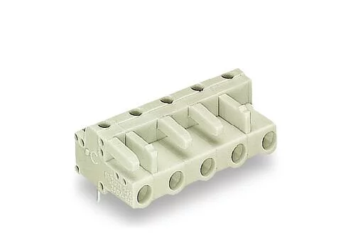 722-832 - THT female header; angled; Pin spacing 7.5 mm; 2-pole; 100% protected against mismating; 0.6 x 1.0 mm solder pin; light gray