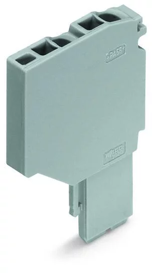 2020-261 - Start module for 2-conductor female connector; Push-in CAGE CLAMP®; 1.5 mm²; Pin spacing 3.5 mm; 1-pole; with integrated end plate; 1,50 mm²; gray