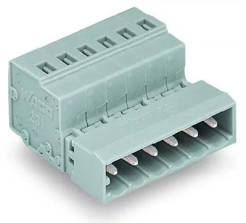 231-624 - Male connector; 24-pole; Pin spacing 5 mm; gray