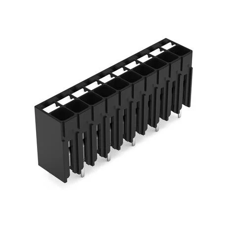 2086-1130 - THR PCB terminal block; push-button; 1.5 mm²; Pin spacing 3.5 mm; 10-pole; Push-in CAGE CLAMP®; 1,50 mm²; black