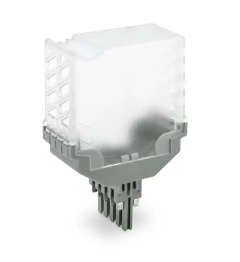 2042-351 - Empty component plug housing; 10-pole; transparent housing; with fiber optics