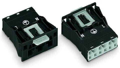 770-713 - WINSTA® through-panel plug (male); snap-in; L/G/N marking; 3-pole; black 770-713 - WINSTA® through-panel plug (male); snap-in; L/G/N marking; 3-pole; black