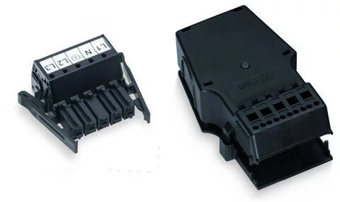 831-3105/1019-004 - Socket; with strain relief housing; 5-pole; Cod. A; 6,00 mm²; black