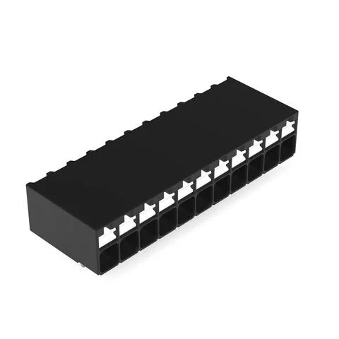 2086-1231 - THR PCB terminal block; push-button; 1.5 mm²; Pin spacing 3.5 mm; 11-pole; Push-in CAGE CLAMP®; 1,50 mm²; black