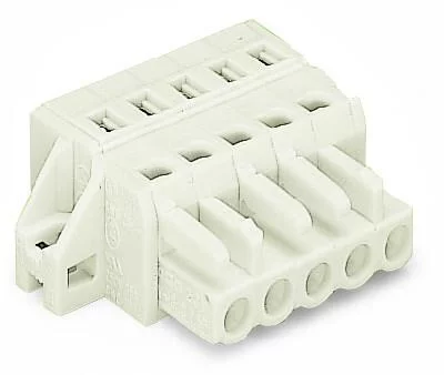 721-112/031-000 - 1-conductor female connector; CAGE CLAMP®; 2.5 mm²; Pin spacing 5 mm; 12-pole; 100% protected against mismating; clamping collar; 2,50 mm²; light gray
