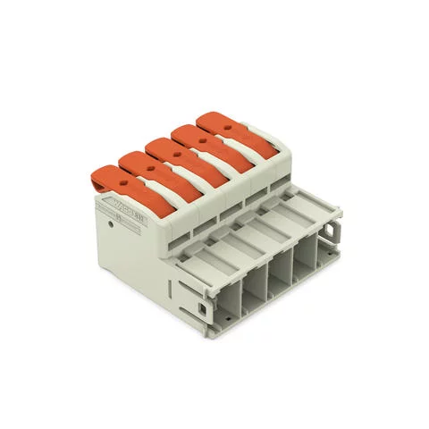832-1205 - Male connector; Push-in CAGE CLAMP with operating lever; AWG 18 - 4; Pin spacing 10.16 mm; 5-pole