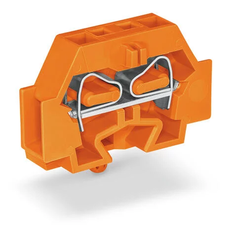 262-316 - 2-conductor terminal block; without push-buttons; with snap-in mounting foot; 1-pole; for plate thickness 0.6 - 1.2 mm; Fixing hole 3.5 mm Ø; 4 mm²; CAGE CLAMP®; 4,00 mm²; orange