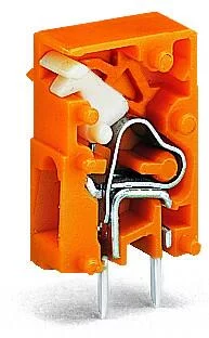 741-914 - Stackable PCB terminal block; push-button; 2.5 mm²; Pin spacing 5 mm; 1-pole; CAGE CLAMP®; 2,50 mm²; orange