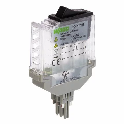 2042-1108 - Switching module; with momentary switch; Switching voltage: 250 VAC; translucent