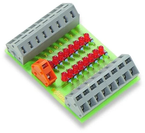 289-202 - Component module with LED; with 16 pcs; Red LED; with common anode; 2,50 mm²