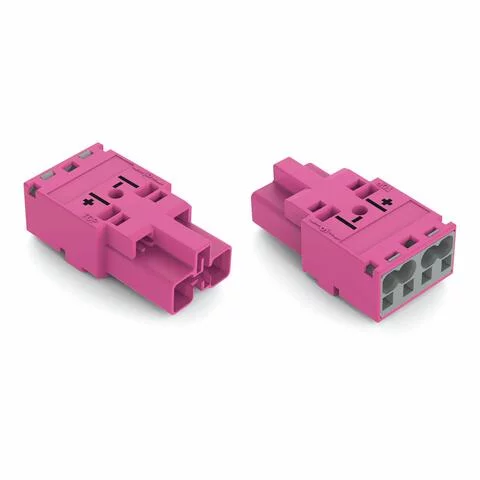 770-292/080-000 - Plug; 2-pole; 4,00 mm²; pink