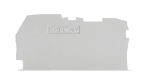 2102-1291 - End and intermediate plate; 0.8 mm thick; gray