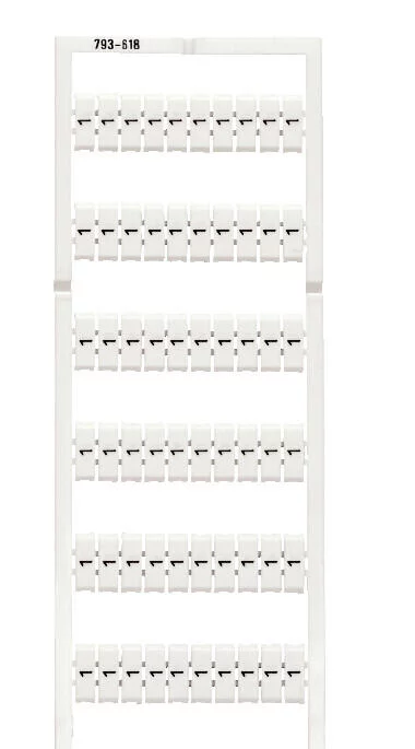 793-618 - WMB marking card; as card; MARKED; 1 / 2 (50 each); not stretchable; Vertical marking; snap-on type; white