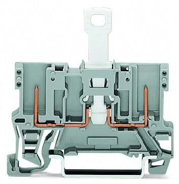 769-223 - 2-pin disconnect carrier terminal block; with shield contact; for DIN-rail 35 x 15 and 35 x 7.5; gray