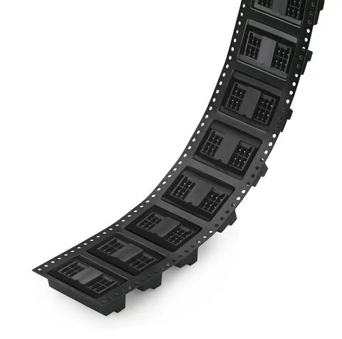 713-1407/116-000/997-407 - THR male header, 2-row; 0.8 x 0.8 mm solder pin; straight; 100% protected against mismating; Levers; in tape-and-reel packaging; Pin spacing 3.5 mm; 14-pole; black