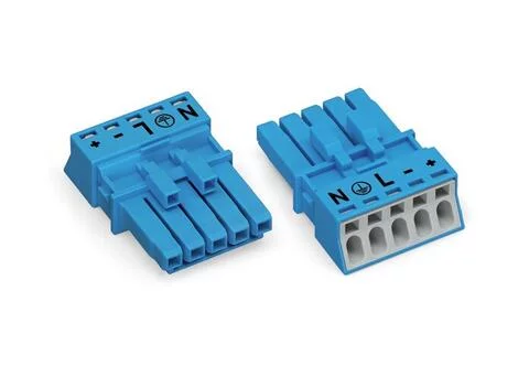 890-1105 - Socket; 5-pole; Cod. I; 1,50 mm²; blue 890-1105 - Socket; 5-pole; Cod. I; 1,50 mm²; blue