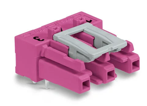 770-883/011-000 - Socket for PCBs; angled; 3-pole; Cod. B; pink
