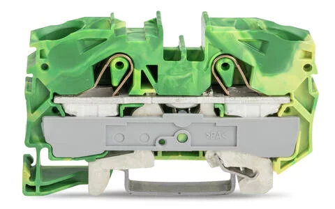 2016-1207 - TOPJOB®S ground terminal block; rail mount; 2-conductor; 12 mm wide; green-yellow