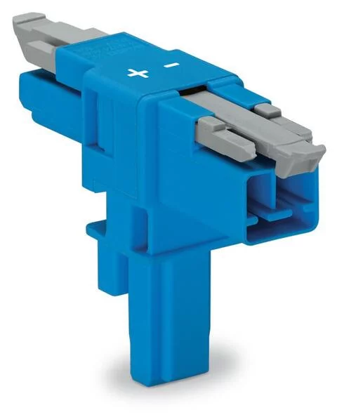 890-1617 - T-distribution connector; 2-pole; Cod. I; 1 input; 2 outputs; 2 locking levers; blue 890-1617 - T-distribution connector; 2-pole; Cod. I; 1 input; 2 outputs; 2 locking levers; blue