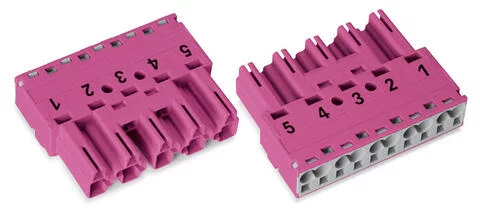 770-295 - Plug; 5-pole; 4,00 mm²; pink