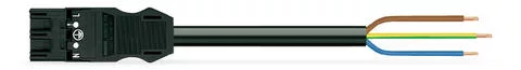 771-9393/267-101 - pre-assembled connecting cable; Cca; Plug/open-ended; 3-pole; Cod. A; H05Z1Z1-F 3G 2.5 mm²; 2,50 mm²