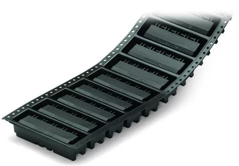 231-865/001-000/105-604/997-407 - THR male header; 1.2 x 1.2 mm solder pin; angled; in tape-and-reel packaging; Pin spacing 7.5 mm; 5-pole; black