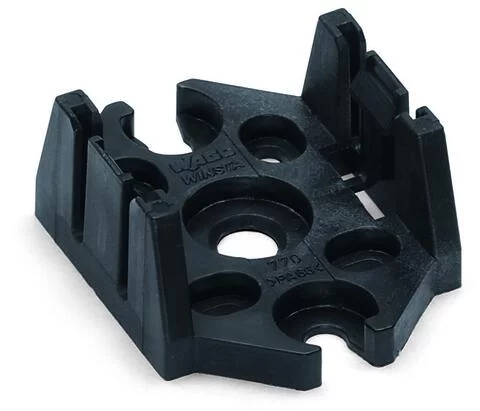 770-623 - Mounting plate; 3-pole; for distribution connectors; Plastic; black