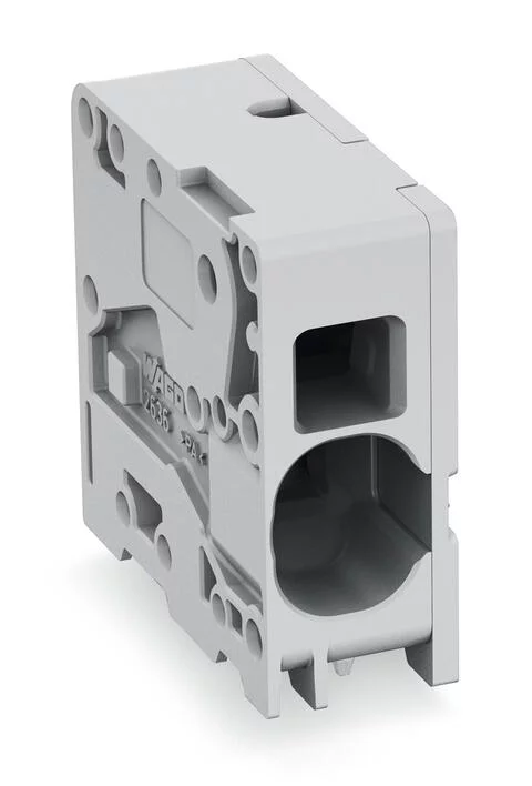 2636-1101 - PCB terminal block; Push-in CAGE CLAMP; AWG 18 - 4; Pin spacing 10 mm; double pinning; 1-pole; side entry; gray