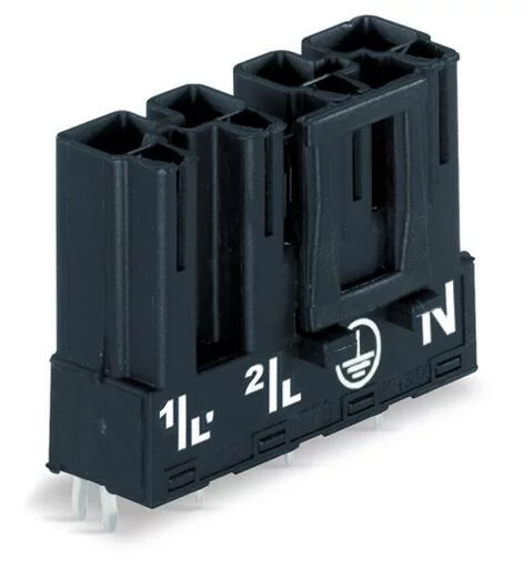 770-814 - Plug for PCBs; straight; 4-pole; Cod. A; black 770-814 - Plug for PCBs; straight; 4-pole; Cod. A; black