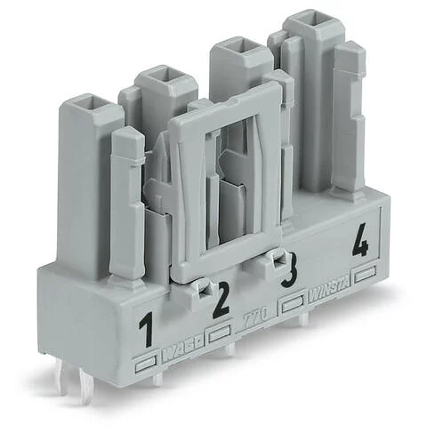 770-844 - Socket for PCBs; straight; 4-pole; Cod. B; gray 770-844 - Socket for PCBs; straight; 4-pole; Cod. B; gray