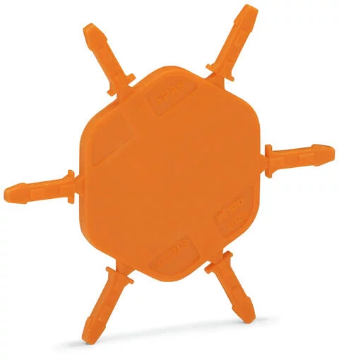 2020-100 - Carrier with 6 coding pins; for coding of female plugs; for carrier terminal blocks; orange