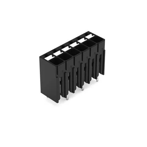2086-1126 - THR PCB terminal block; push-button; 1.5 mm²; Pin spacing 3.5 mm; 6-pole; Push-in CAGE CLAMP®; 1,50 mm²; black