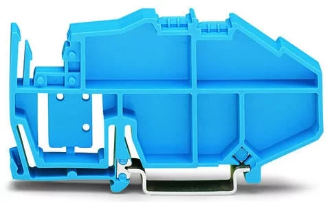 777-305 - Busbar carrier; with end stop function and detachable separator plate; for DIN 35 rail; 8 mm thick; blue 777-305 - Busbar carrier; with end stop function and detachable separator plate; for DIN 35 rail; 8 mm thick; blue