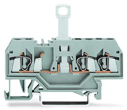 280-683 - Disconnect terminal block; center marking; 3-conductor; 5 mm wide; gray