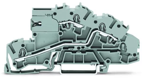 2003-7659 - Multilevel installation terminal block; with operating slots; 2.5 mm²; with N-disconnect slide link; LT/L; Push-in CAGE CLAMP®; 2,50 mm²; gray