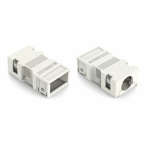 770-512/041-000 - Strain relief housing; 2-pole; with locking clip; for 1 cable; 7.0 … 10.5 mm; 35 mm; white