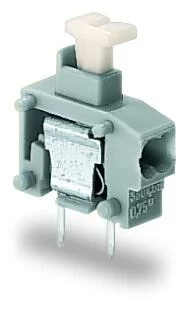 235-711/331-000 - Stackable 2-conductor PCB terminal block; push-button; 0.75 mm²; Pin spacing 5/5.08 mm; 1-pole; PUSH WIRE®; 0,75 mm²; gray
