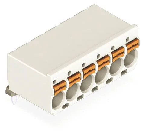 2092-1372/000-5000 - 1-conductor THT female connector angled; push-button; Push-in CAGE CLAMP®; 2.5 mm²; Pin spacing 5 mm; 2-pole; 1.4 mm Ø solder pin; direct marking; 2,50 mm²; light gray 2092-1372/000-5000 - 1-conductor THT female connector angled; push-button; Push-in CAGE CLAMP®; 2.5 mm²; Pin spacing 5 mm; 2-pole; 1.4 mm Ø solder pin; direct marking; 2,50 mm²; light gray