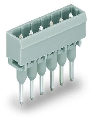 231-172/003-000 - Male header; 12-pole; THT; 1.2 x 1.2 mm pin; straight; pin spacing 5 mm; gray