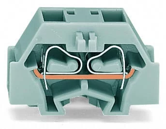 260-347 - 4-conductor terminal block; without push-buttons; with snap-in mounting foot; 1-pole; for plate thickness 0.6 - 1.2 mm; Fixing hole 3.5 mm Ø; 1.5 mm²; CAGE CLAMP®; 1,50 mm²; green-yellow