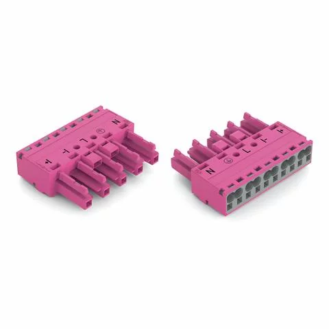 770-285/080-000 - Socket; 5-pole; Cod. B; 4,00 mm²; pink