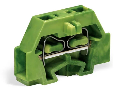 260-307 - 2-conductor terminal block; without push-buttons; with fixing flange; 1-pole; for screw or similar mounting types; Fixing hole 3.2 mm Ø; 1.5 mm²; CAGE CLAMP®; 1,50 mm²; green-yellow