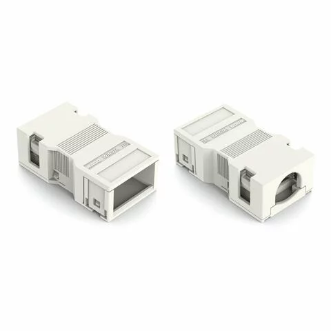770-512/042-000 - Strain relief housing; 2-pole; with locking clip; for 1 cable; 5.0 … 9.0 mm; 35 mm; white