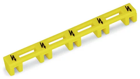 285-416 - Protective warning marker; for 5 terminal blocks; with high-voltage symbol, black; yellow